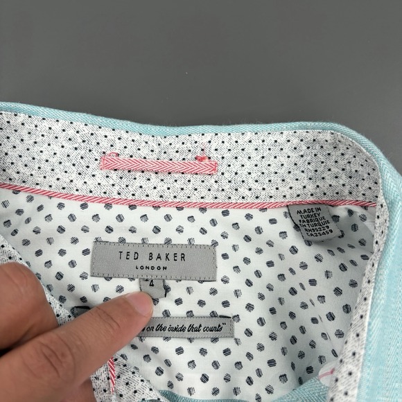 Ted Baker Romeos Men's Linen & Cotton Button-Up Shirt Lot Of 2 Ted Size 4 / US L - Picture 12 of 16